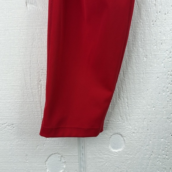 ZYIA Active Women's Red Slash Distressed Leggings Athletic Stretch 24” Size 6-8 - Picture 3 of 6